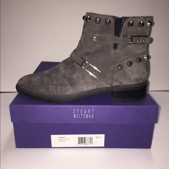 Stuart Weizman Studded Bootie GOWEST Londra Suede - Picture 5 of 6